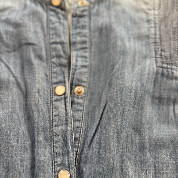 Jessica Simpson Blue Denim Blouse M - Picture 4 of 6